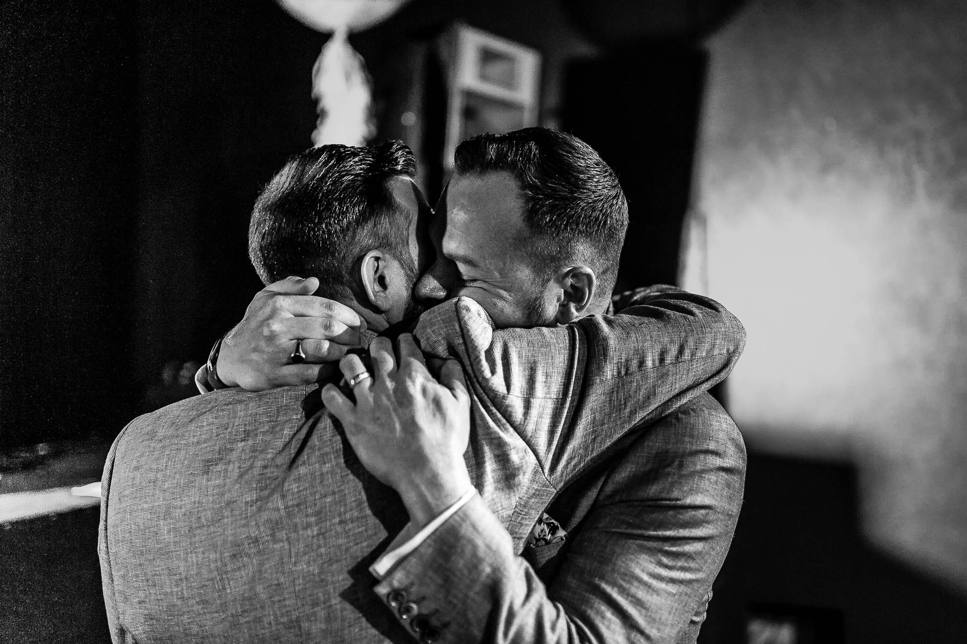 The happy couple during the speeches
