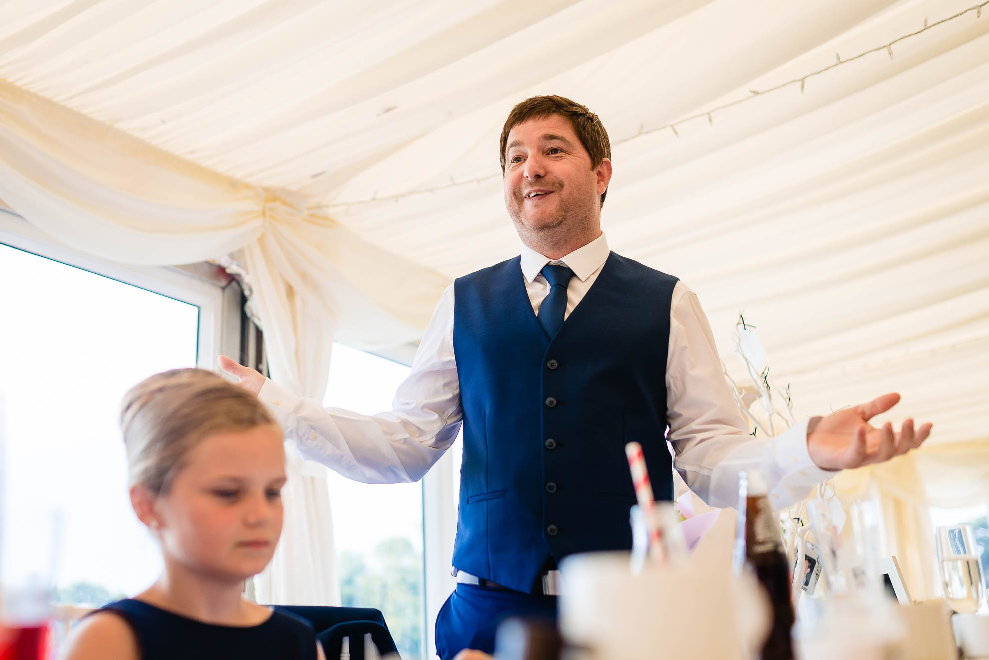 Best man giving his speech