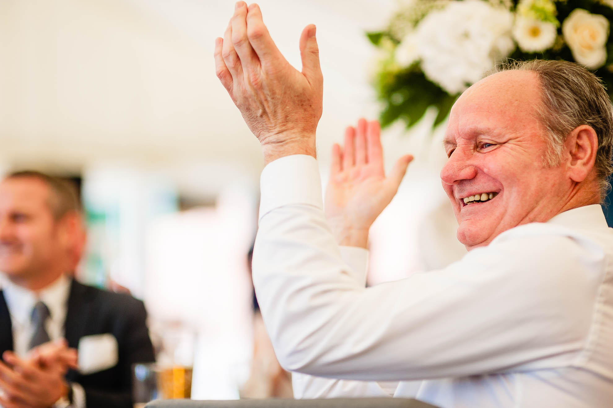 Guest clapping best mans speech