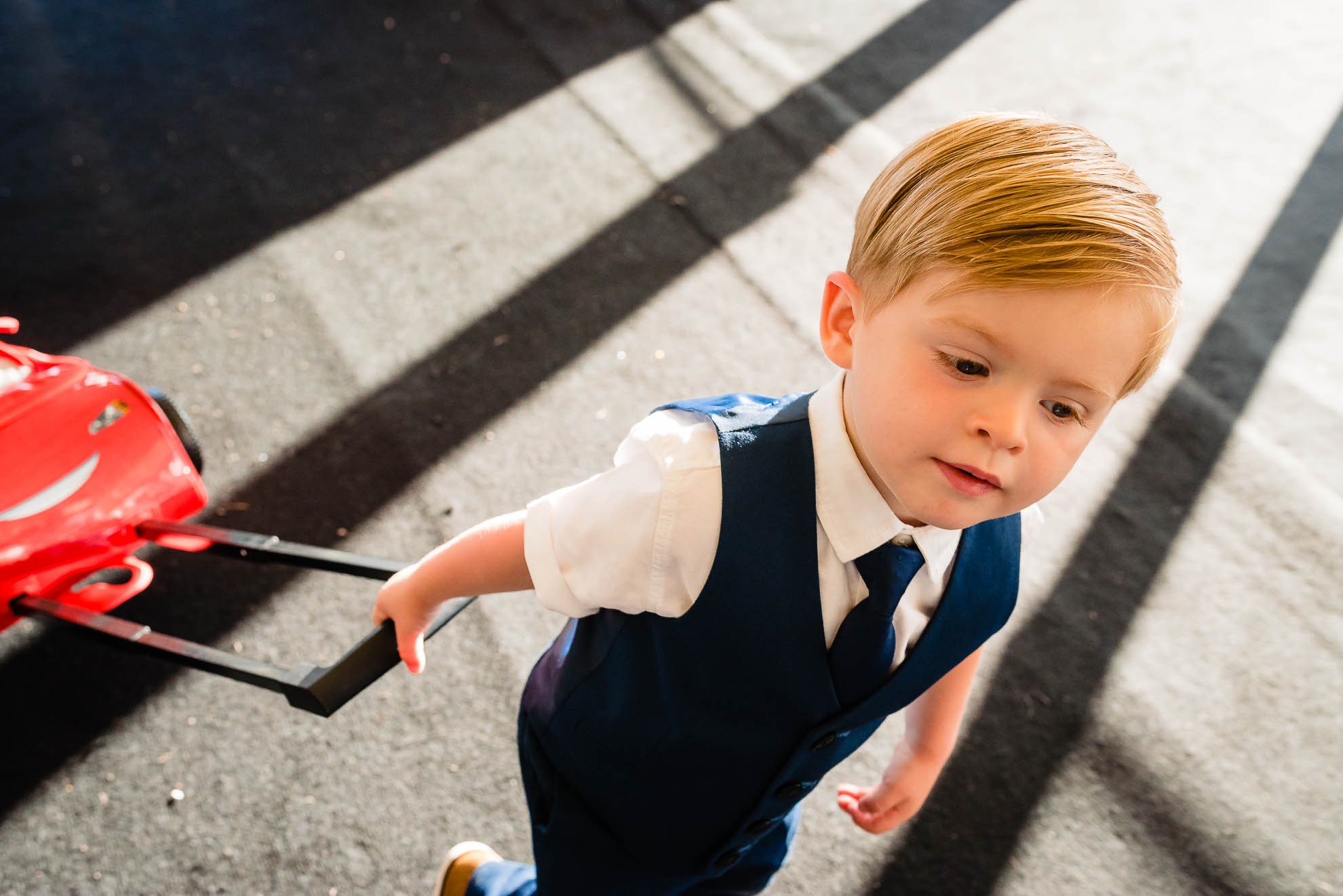 Page boy playing