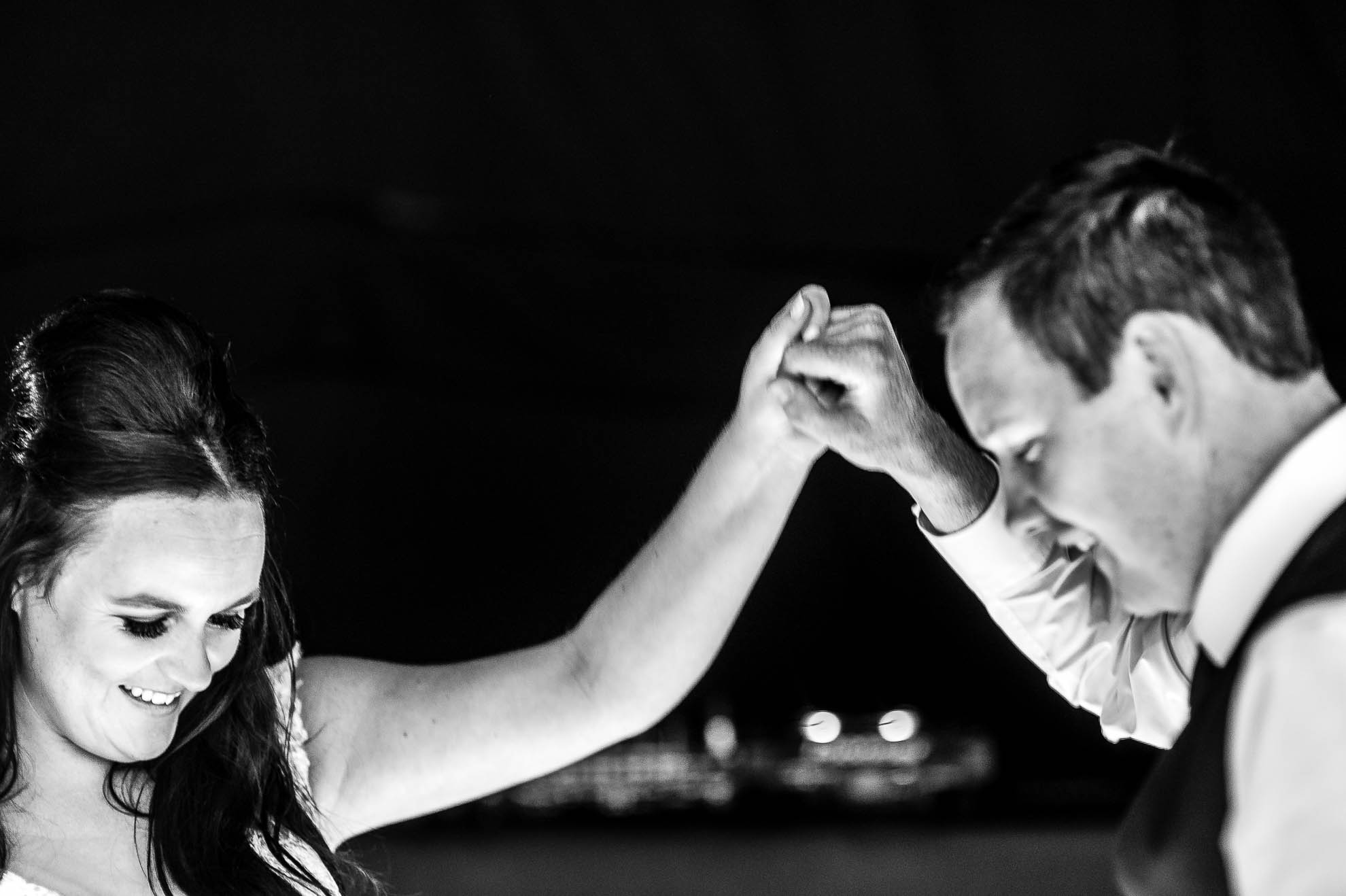 Bride and groom first dance