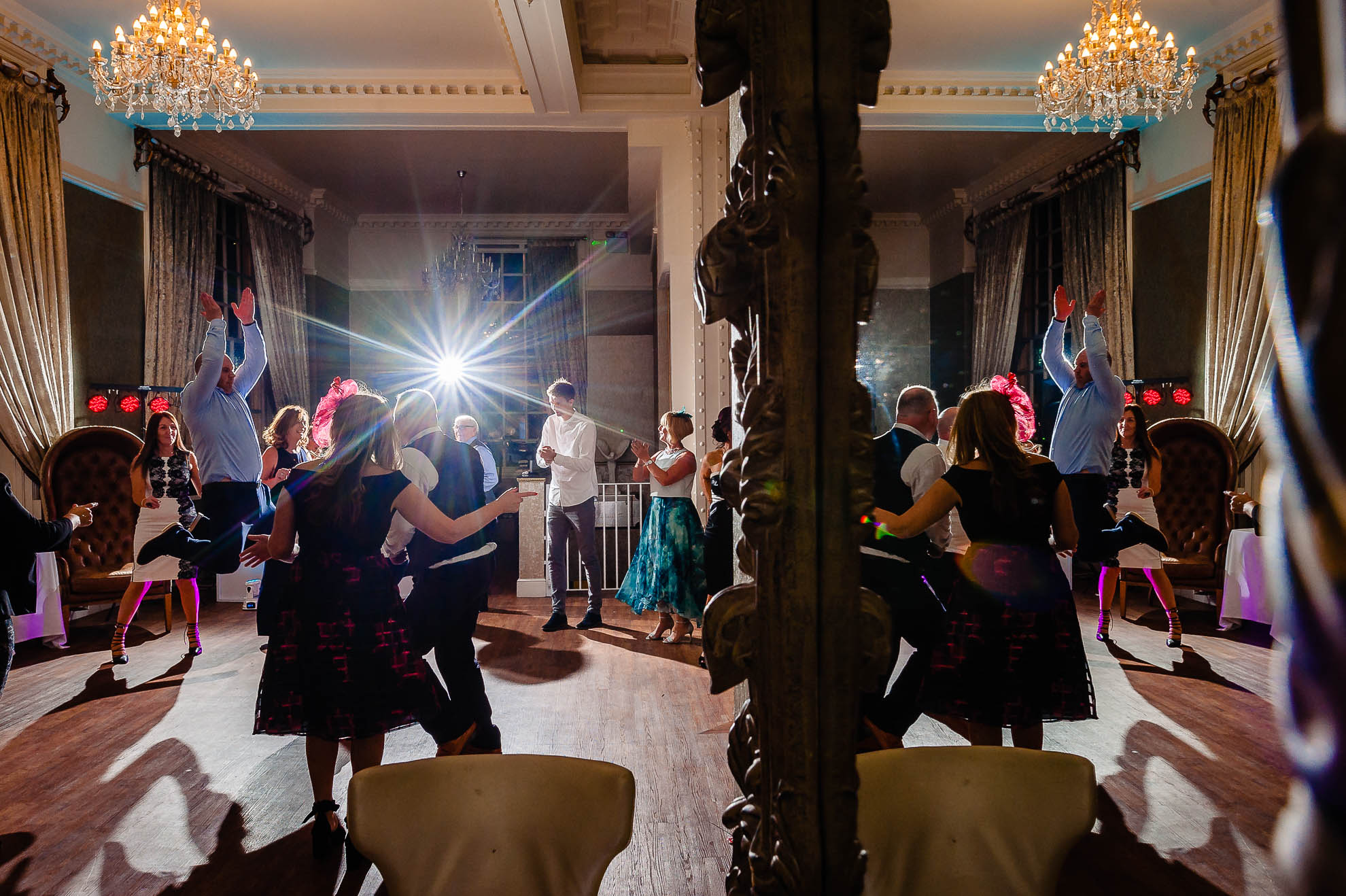 Wedding guests on the dancefloor
