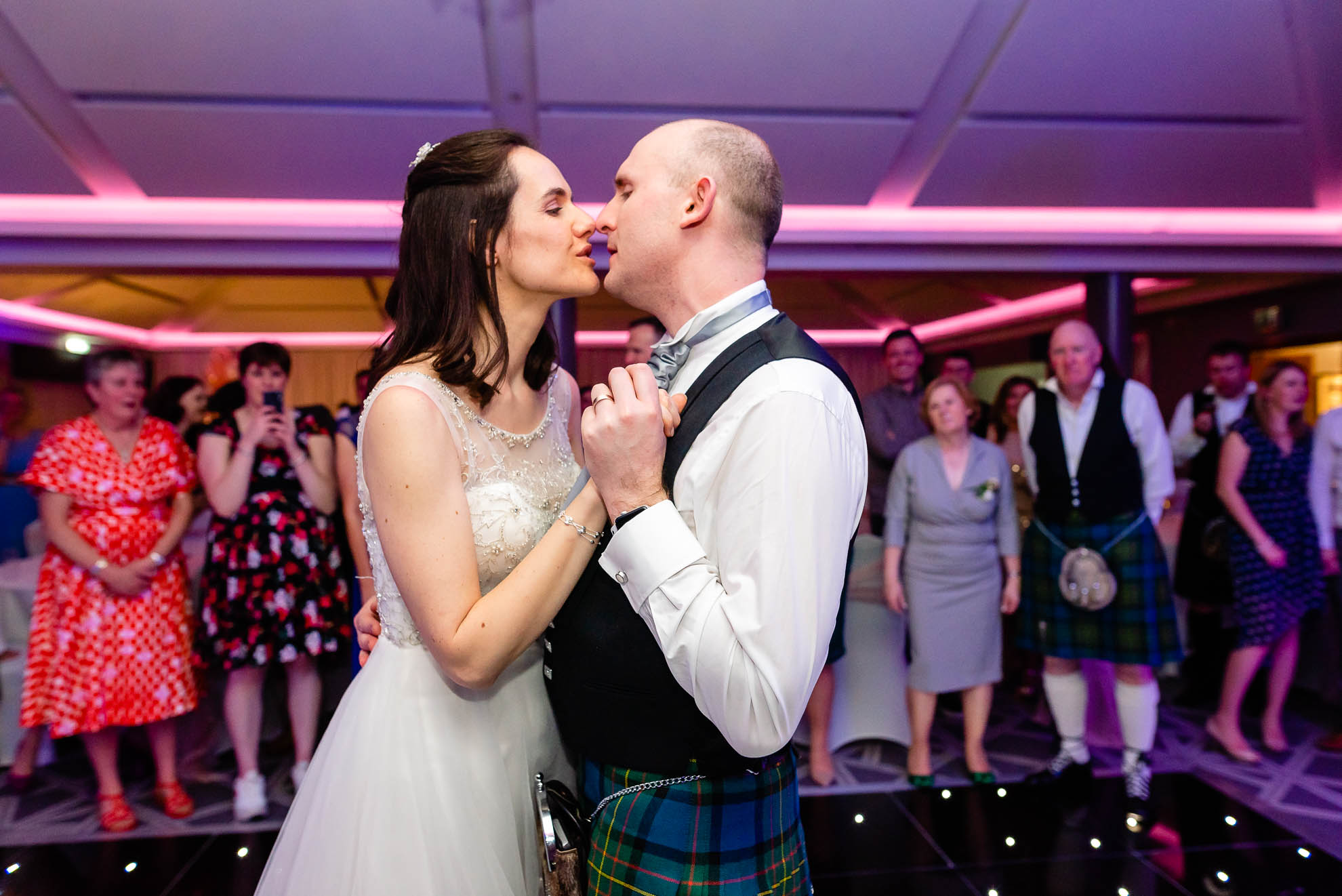Bride and groom enjoy the first dance