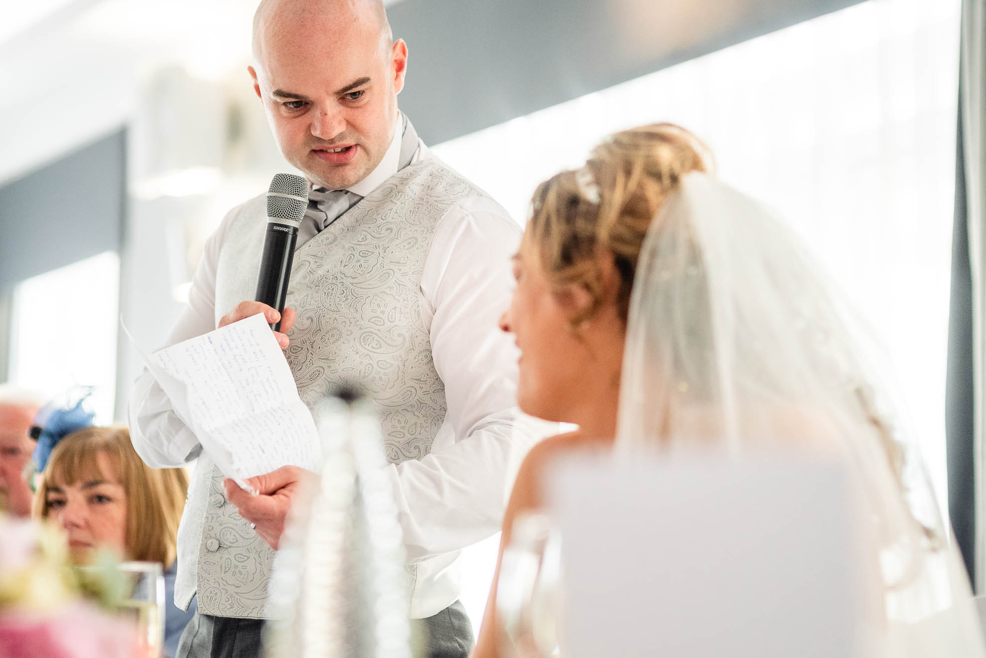 Groom gives his speech