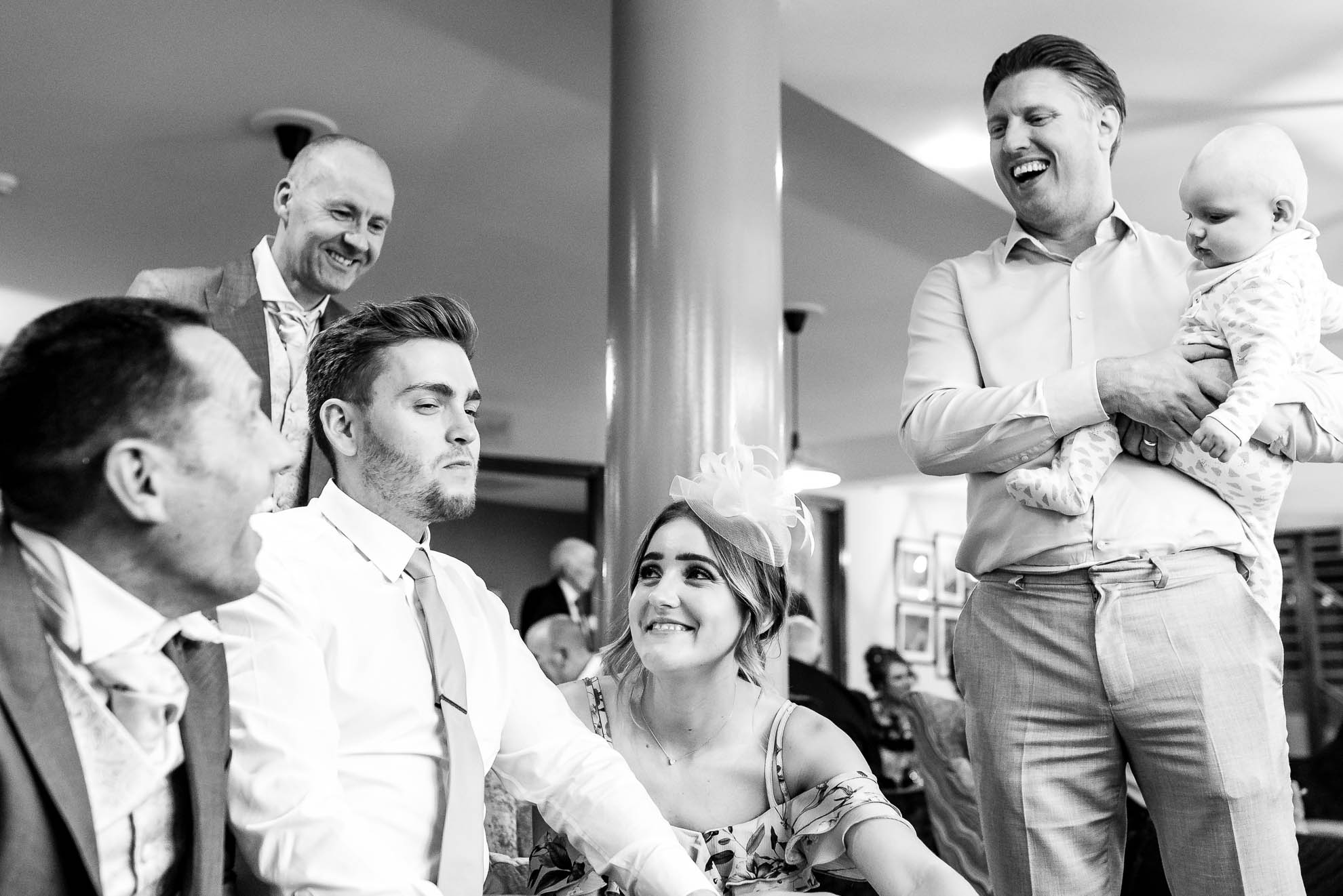 Guests share a joke