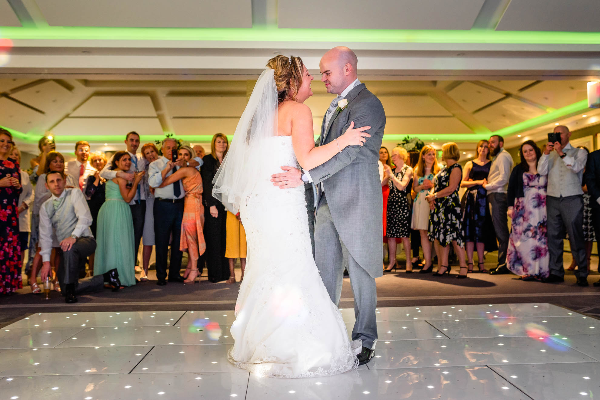 Bride and groom first dance