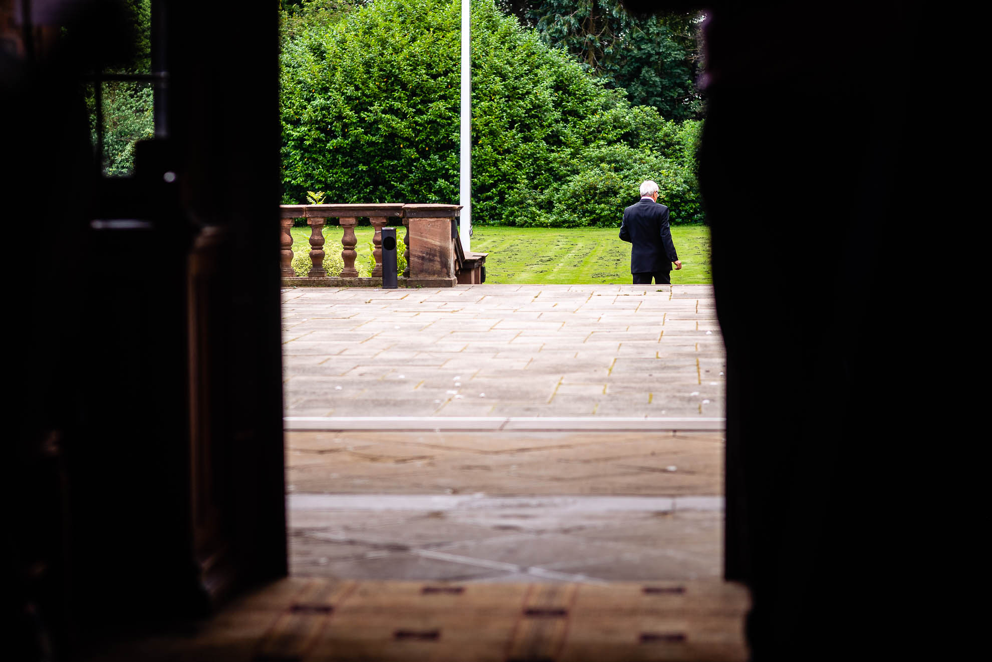 Wedding guest smoking
