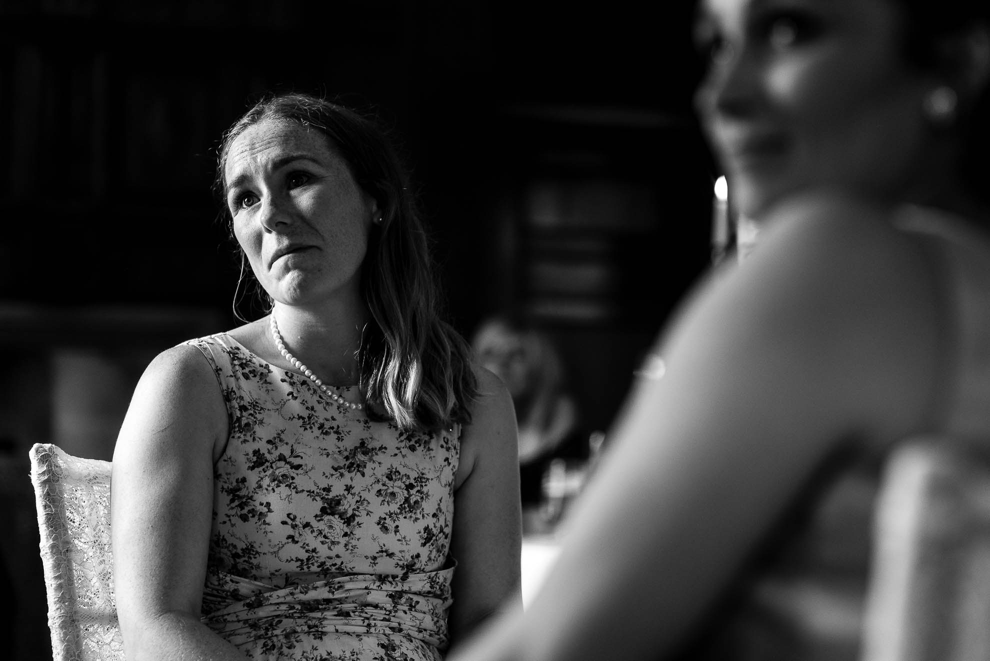 Guest becoming emotional during speeches