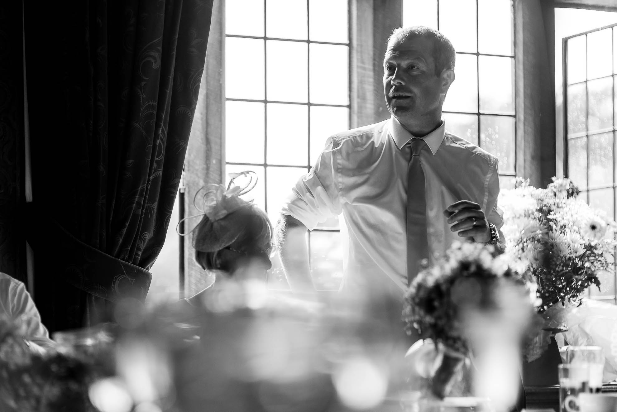 Best man giving his speech