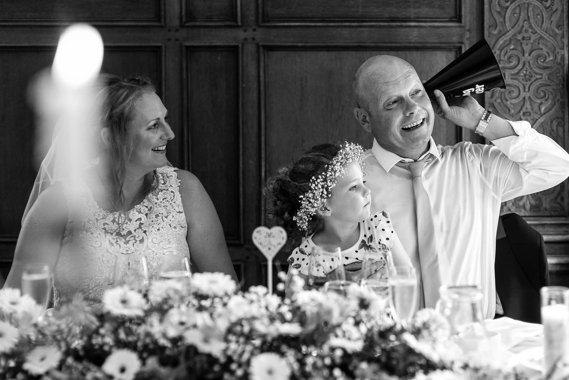 Groom jokes with best man