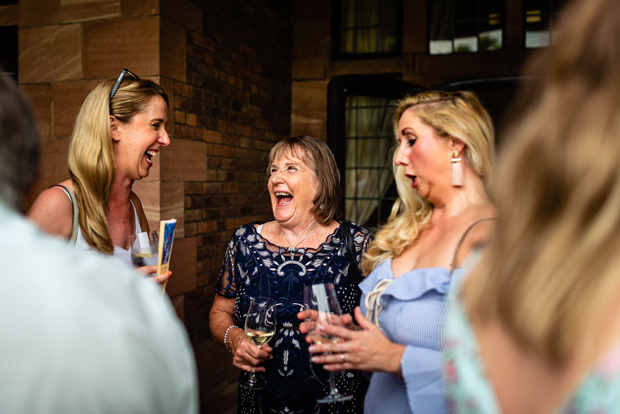 Guests sharing a joke