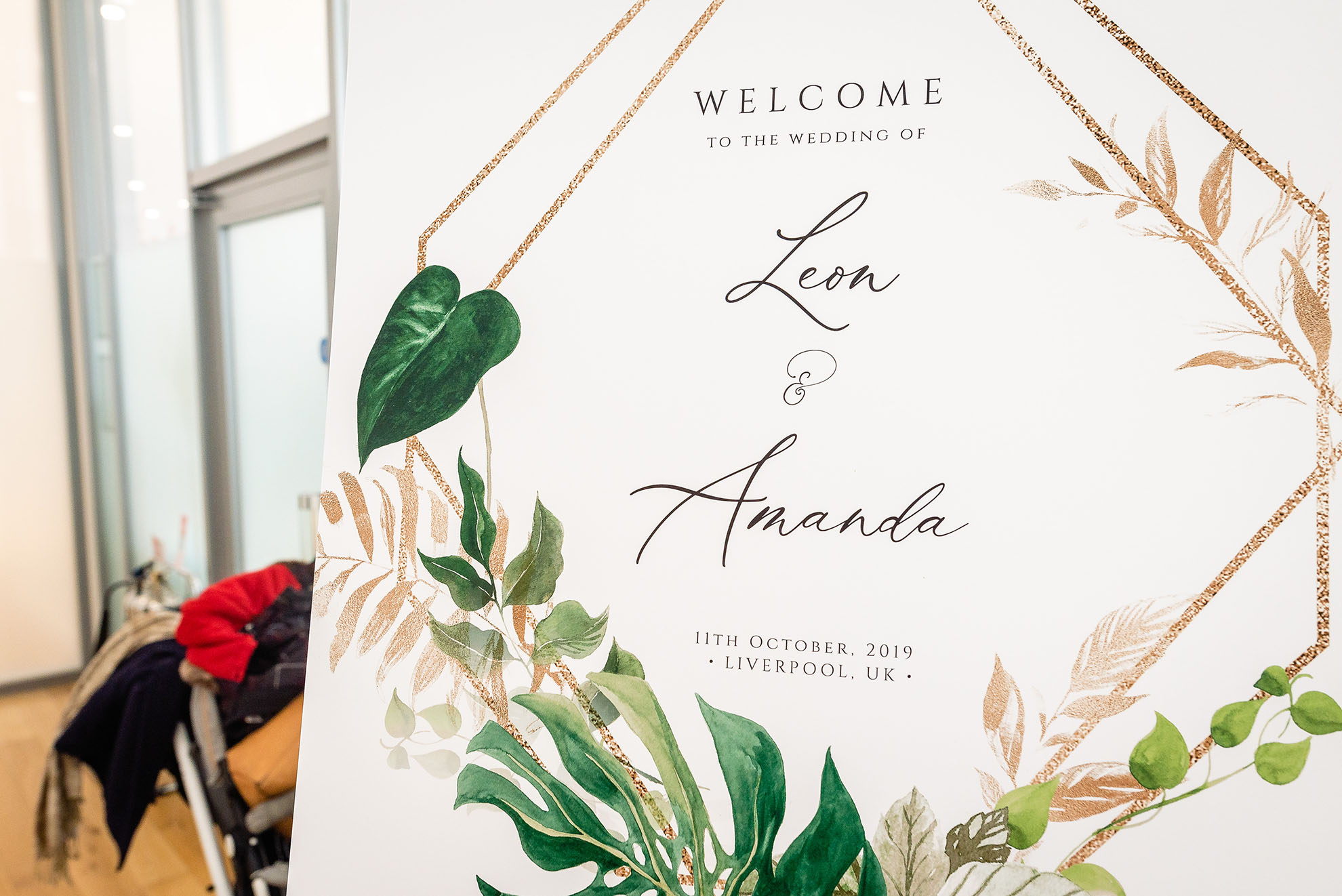 Amanda & Leon welcome sign