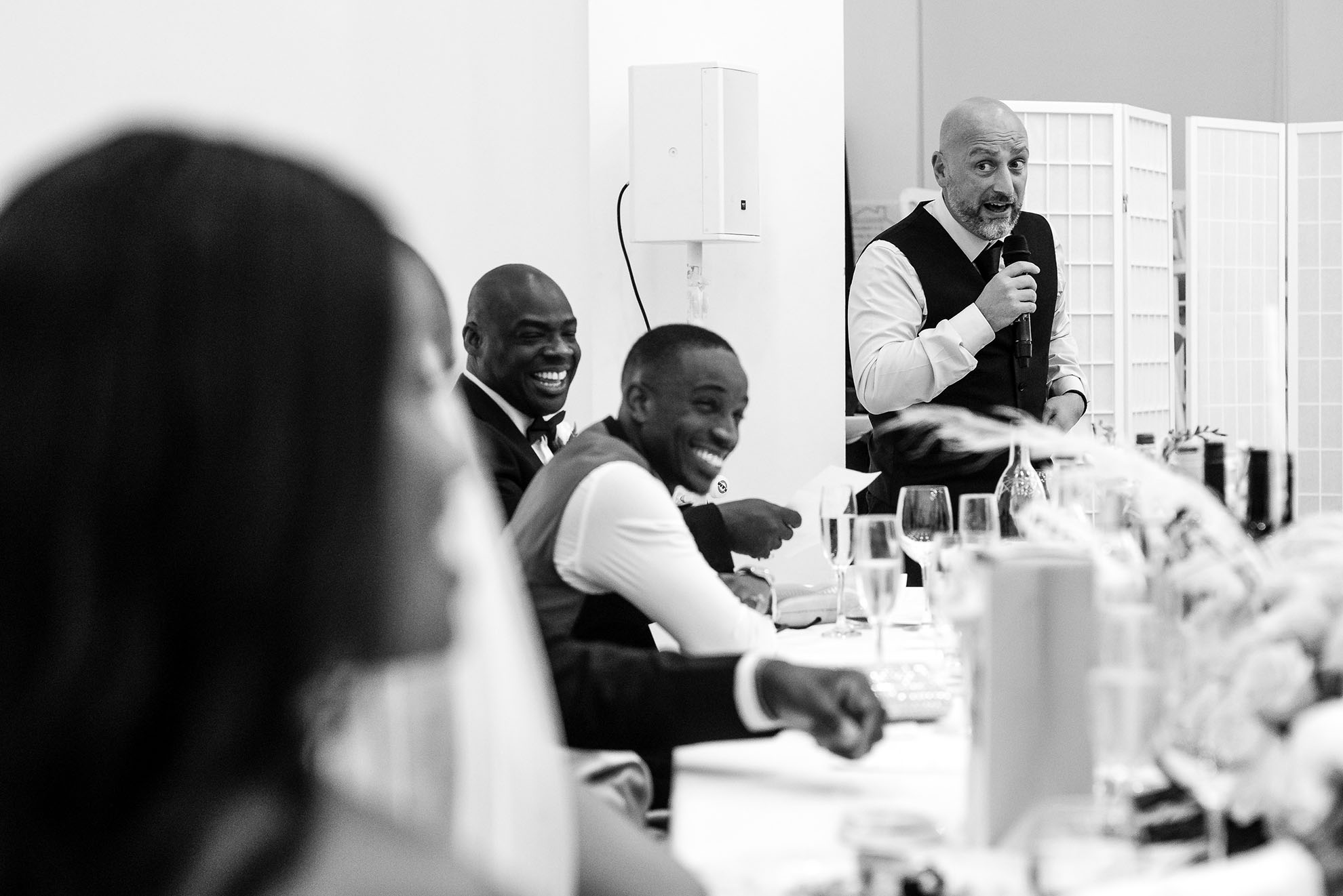 guest gives speech