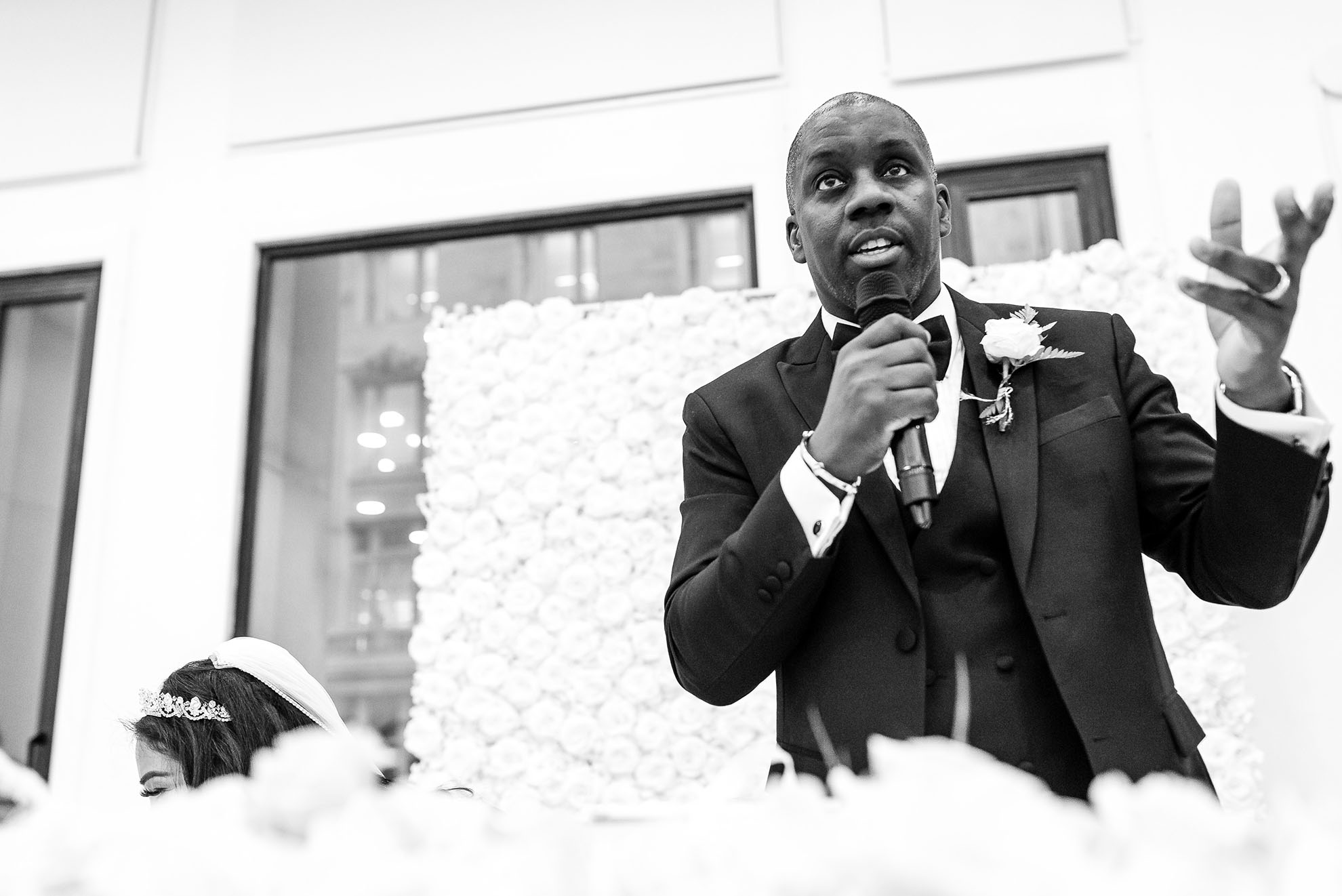 Groom gives his speech