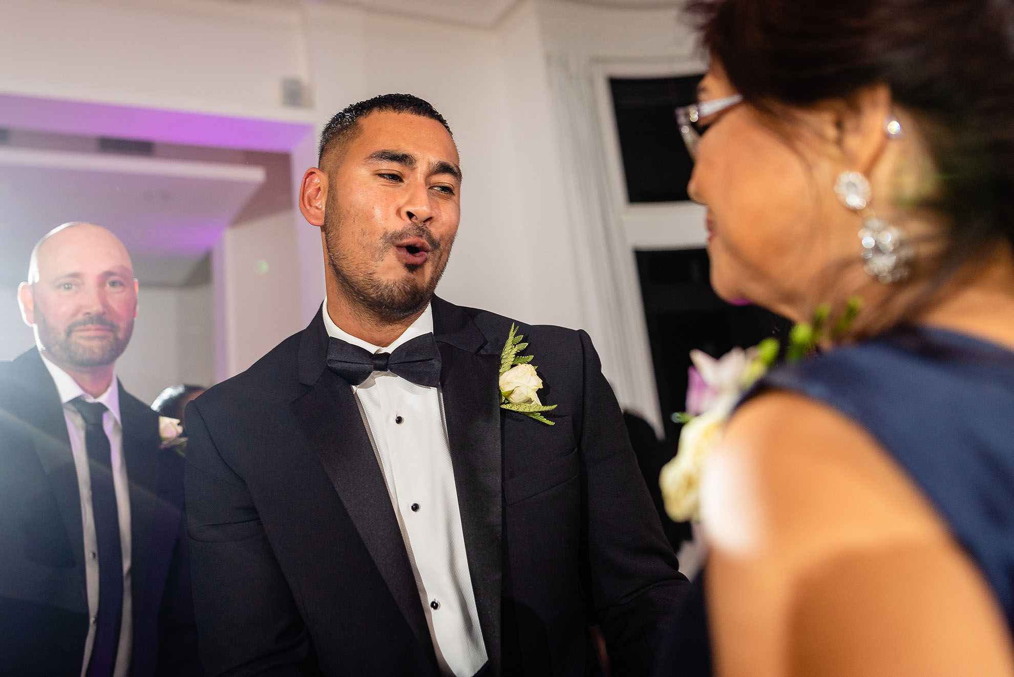 Brides brother dancing
