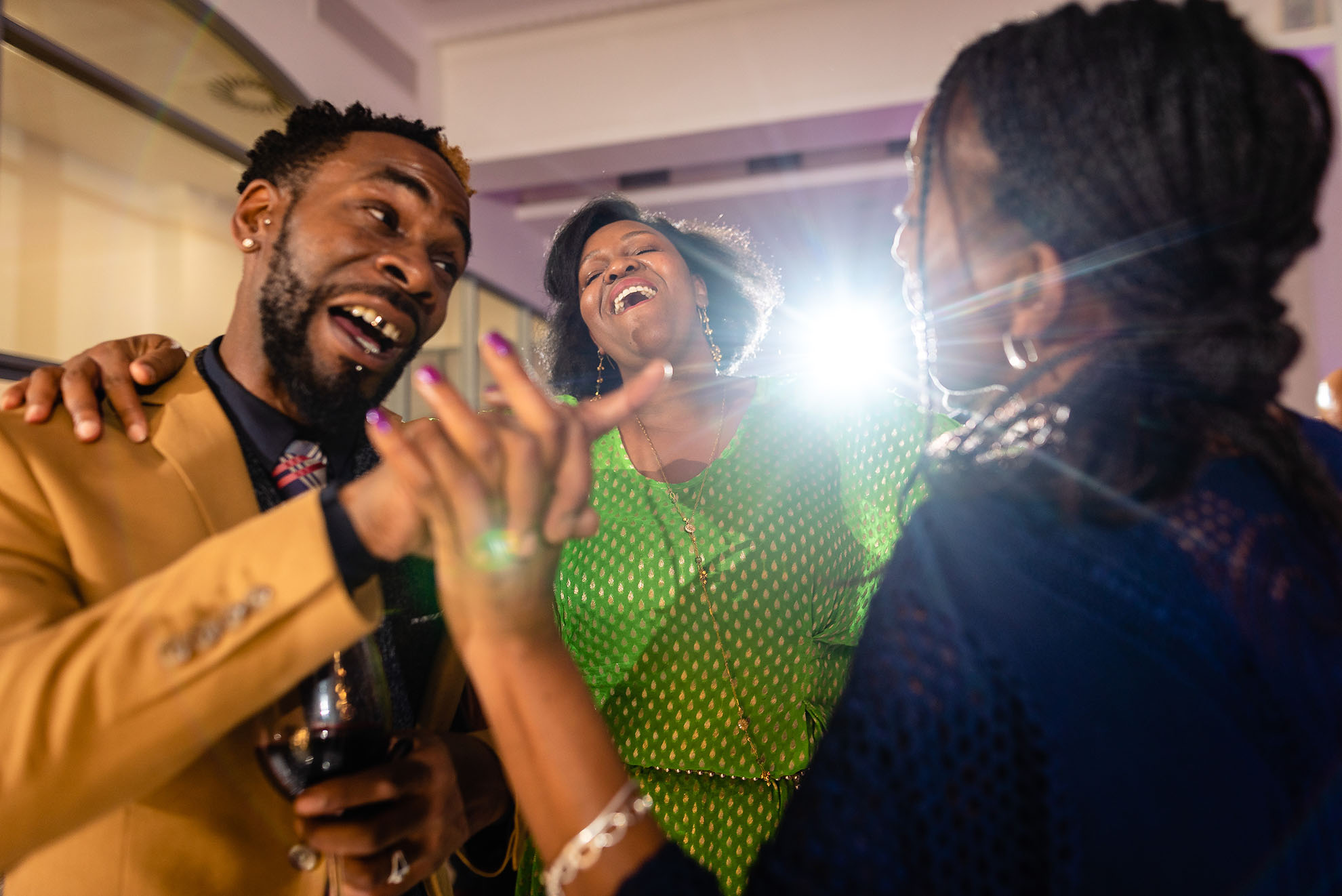 Guests dancing