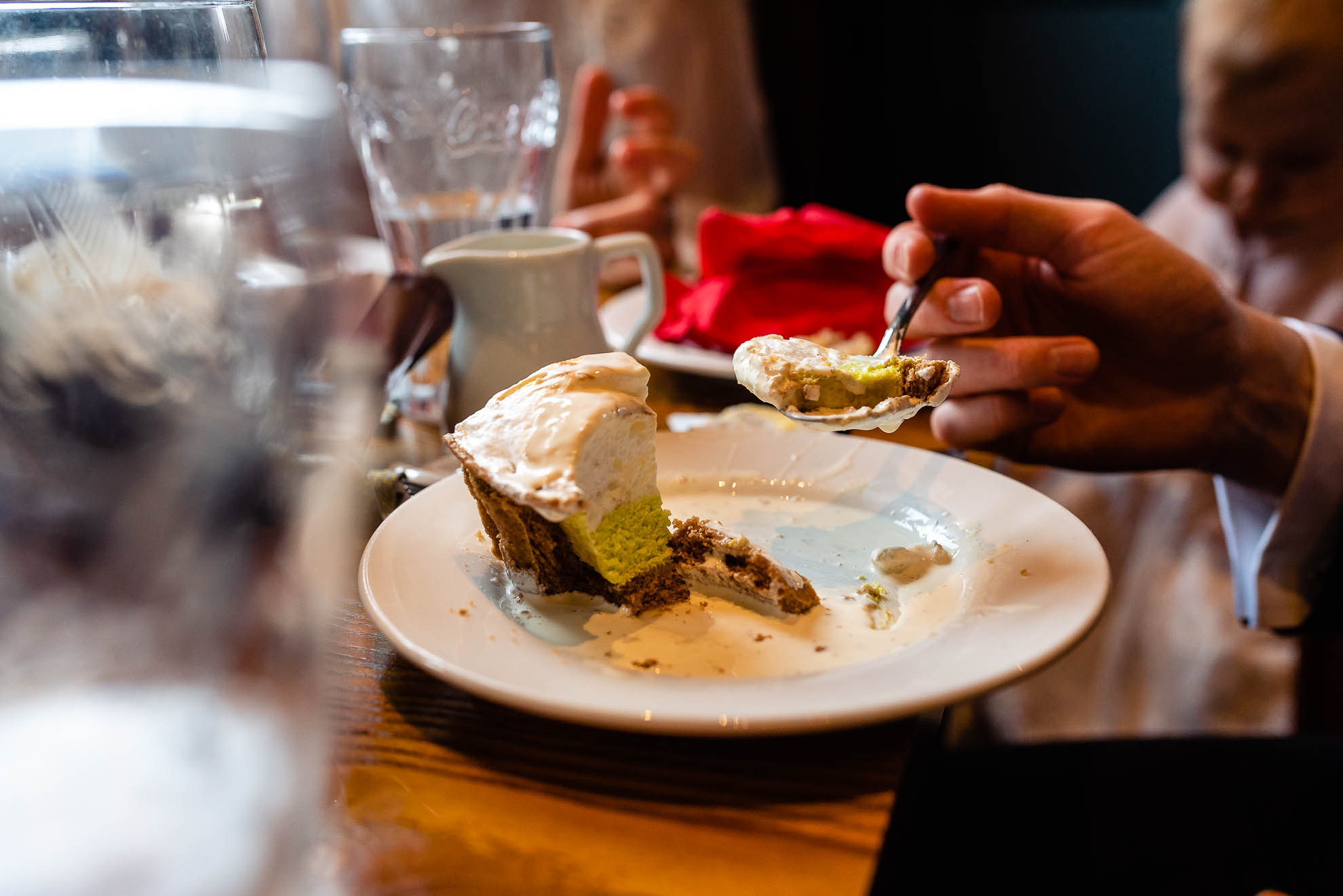 Groom eats Lemon Meringue