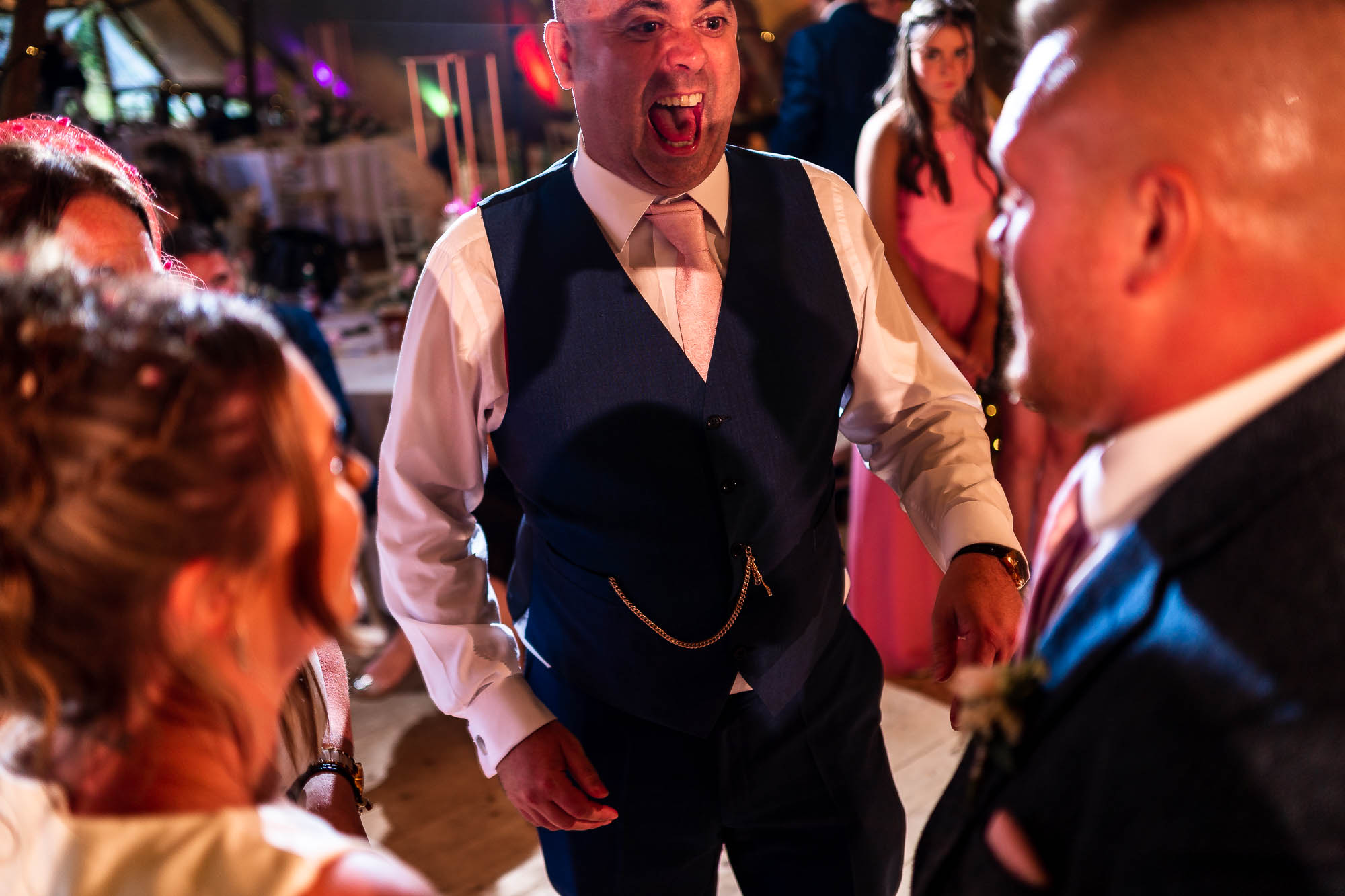 father of the bride congratulates groom
