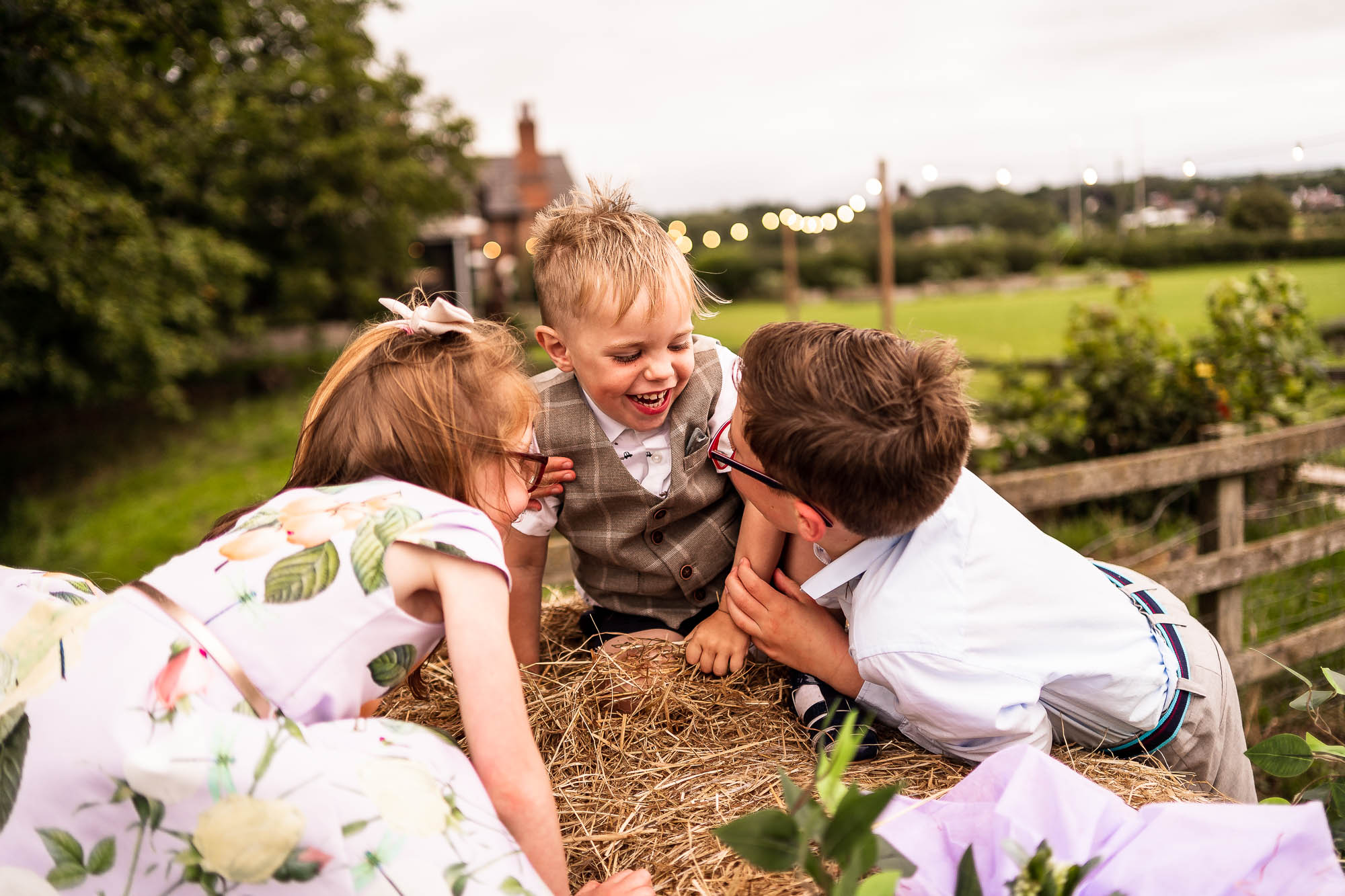 Kids laughing together