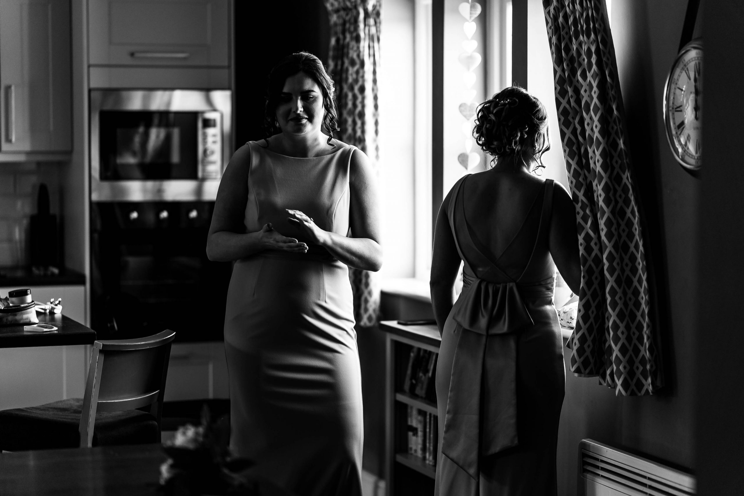 Bridesmaids waiting for the bride 