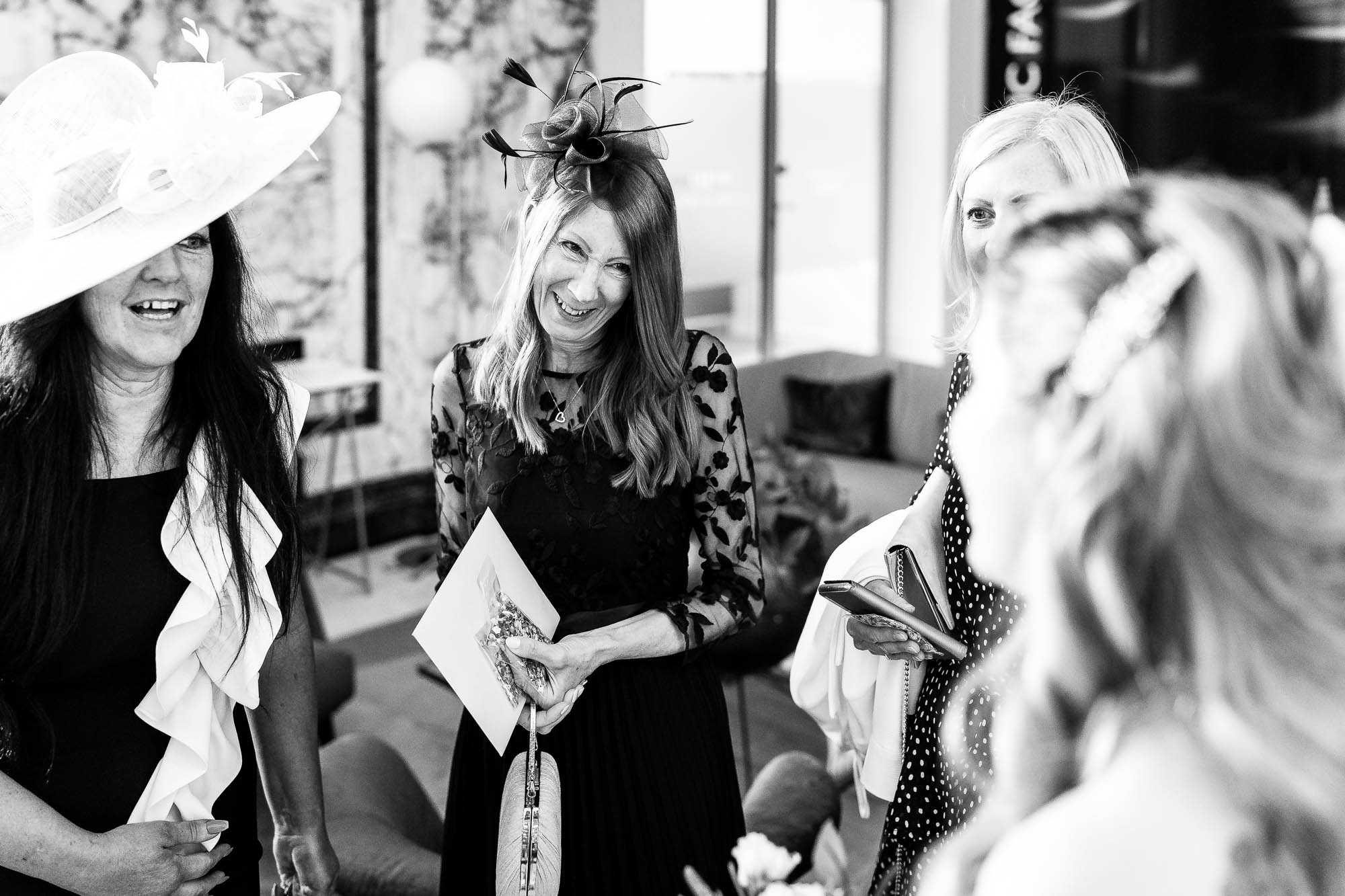 Mother of the bride congratulates the bride