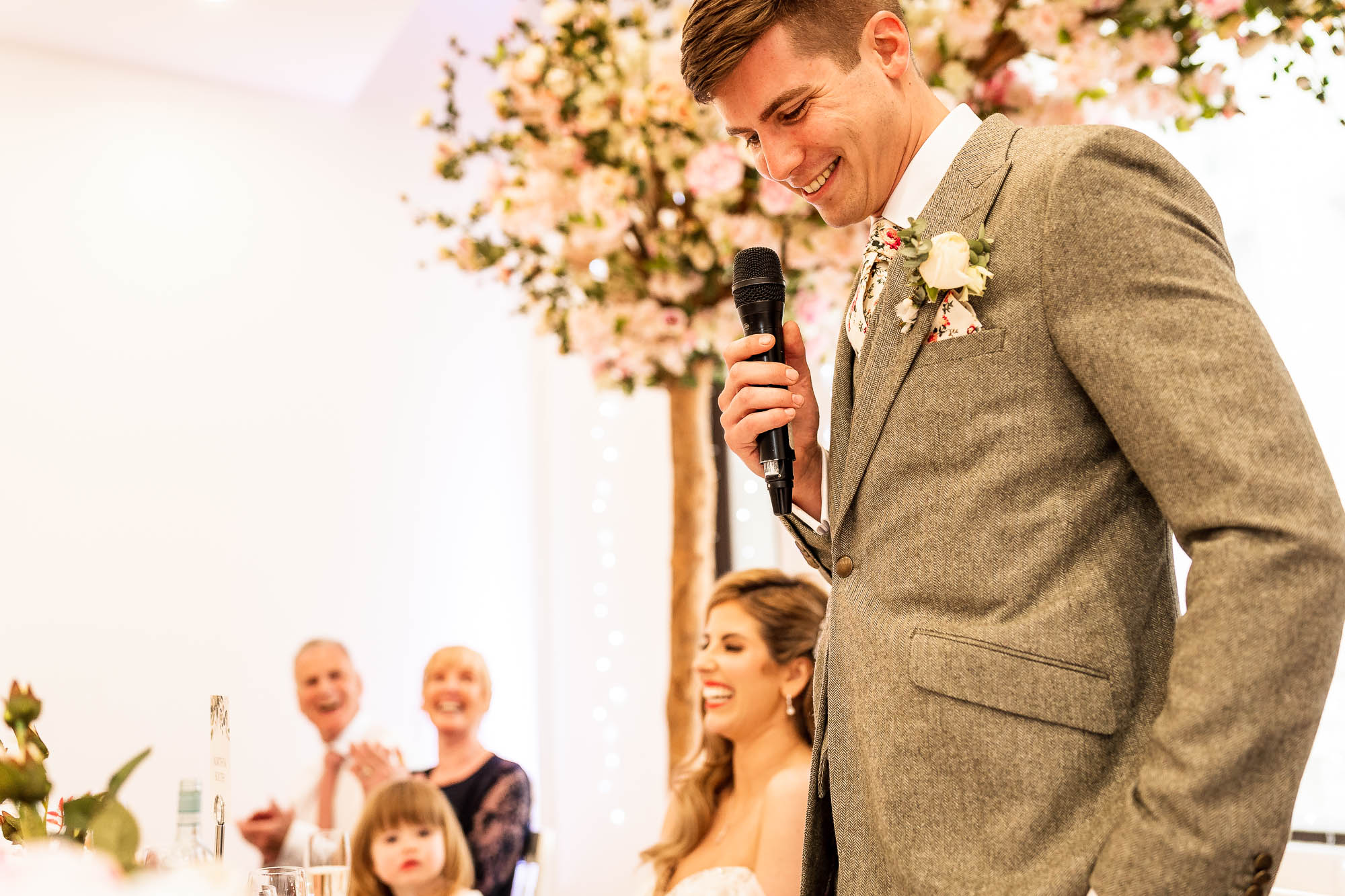 Groom gives his speech