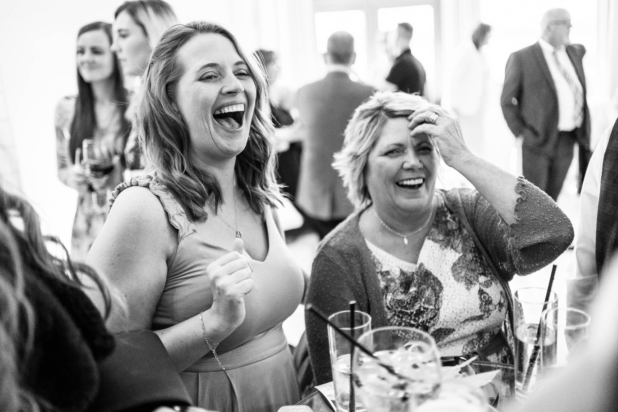 Guests sharing a joke